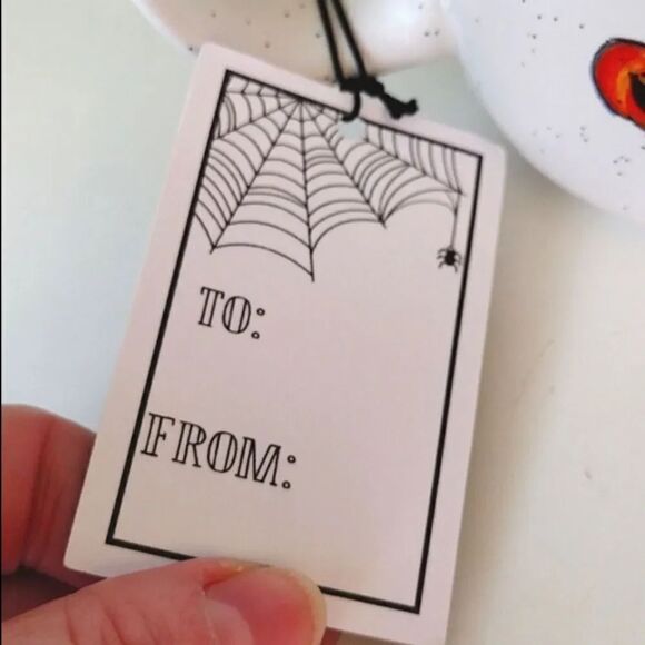 Halloween Bottoms Up Witches Gingham Print Ceramic Camper Mug NWT - Picture 10 of 16